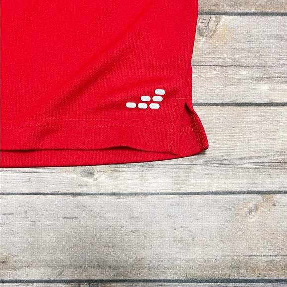 BCG Mens Tango Red Training Coaches Short Sleeve Textured Polo Shirt NWT Large - Picture 5 of 9
